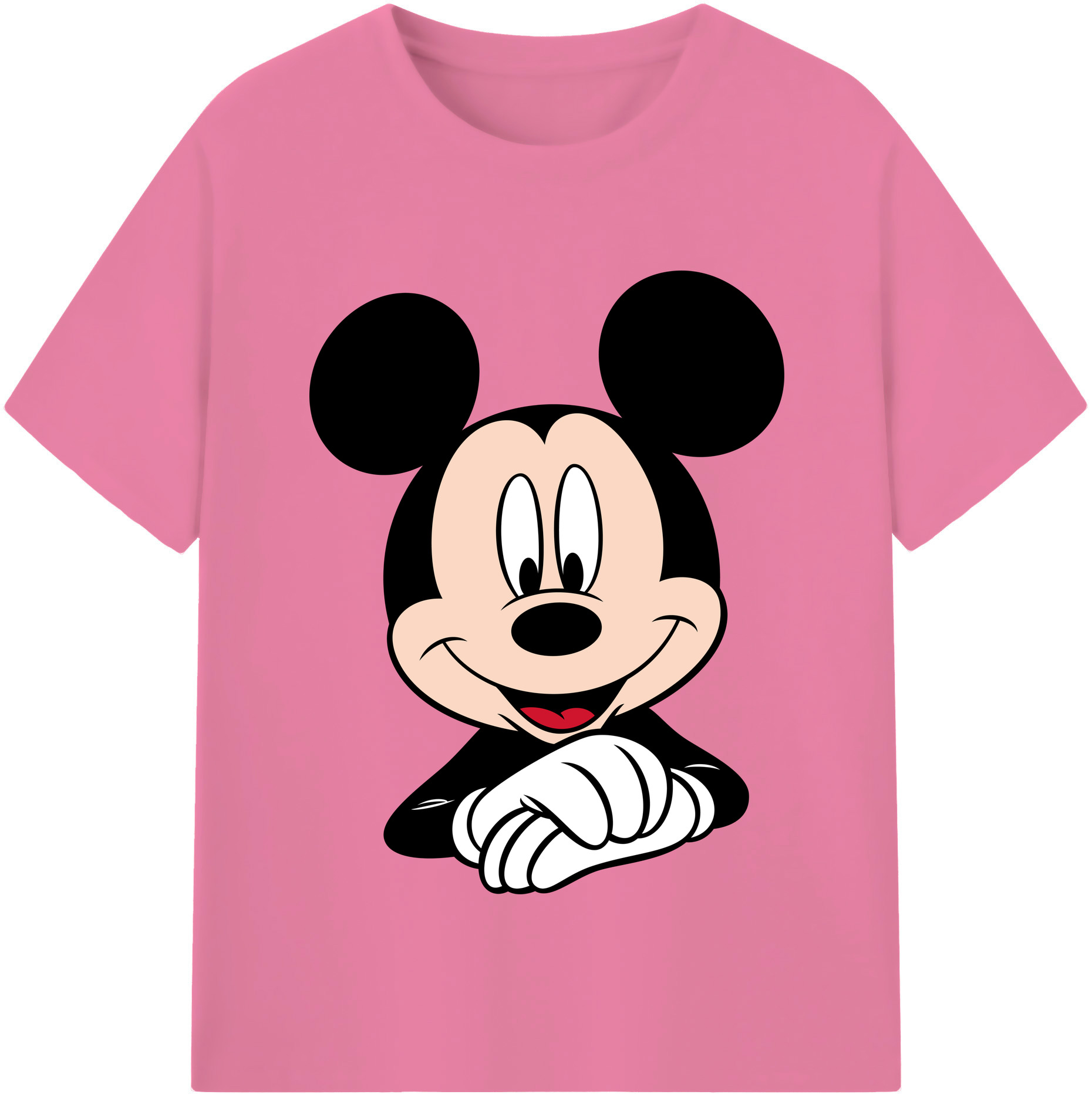 （画像用） ミッキーマウス Mickey Mouse 綿100％半袖Tシャツ（フロントプリント）